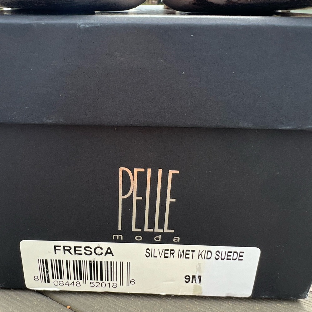 Pelle Moda Silver Rhinestone Buckle Slingback Mules - Picture 6 of 6